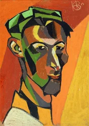 Autoportret, 1913 (pastel na papierze)